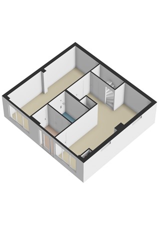 Plattegrond - Raadhuisstraat 27, 6336 VH Hulsberg - Raadhuisstraat 27 Hulsberg - Begane grond 3D.jpg